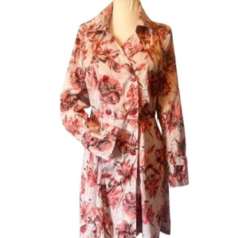 Deca Paris Floral Trench Rain Coat